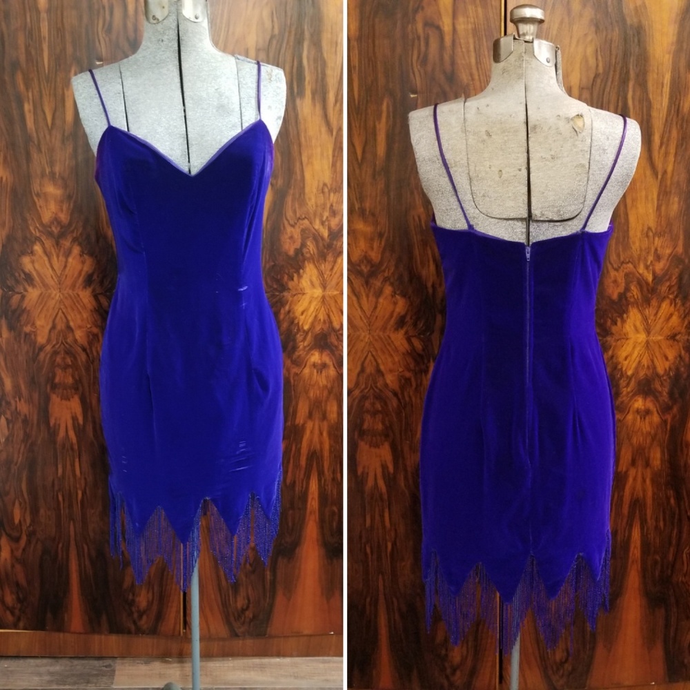 Vintage Purple Flapper-Style Dress